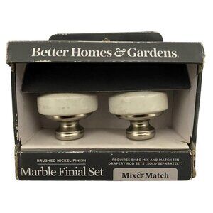 NWT Better Homes & Gardens Marble Finial Set
